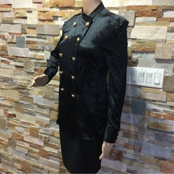 BAIMAIN x H&M Silk Military Shirt with Cold-Tone Bottoms - Picture 2 of 9